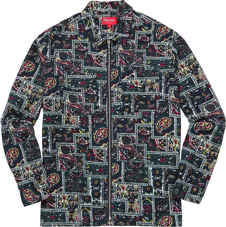 Broken Paisley Flannel Zip Up Shirt view 2